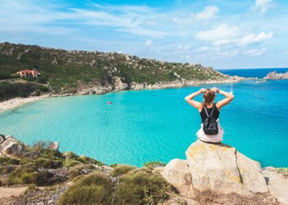 Woman enjoying Sardinia